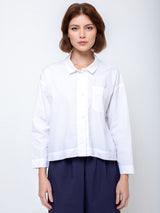 Gallego Desportes - Denise Shirt - White Poplin - Verdalina