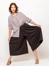 Gallego Desportes - Elastic Waist Bloomer Pants - Chiné Brown - Verdalina