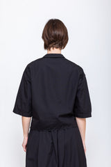 Elvira Top - Black Poplin