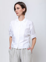 Elvira Top - White Poplin