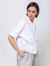 Elvira Top - White Poplin