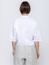 Elvira Top - White Poplin