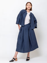 Juliette Jacket - Heavy Linen - Blue