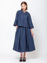 Juliette Jacket - Heavy Linen - Blue