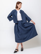 Princesse Skirt - Heavy Linen - Blue