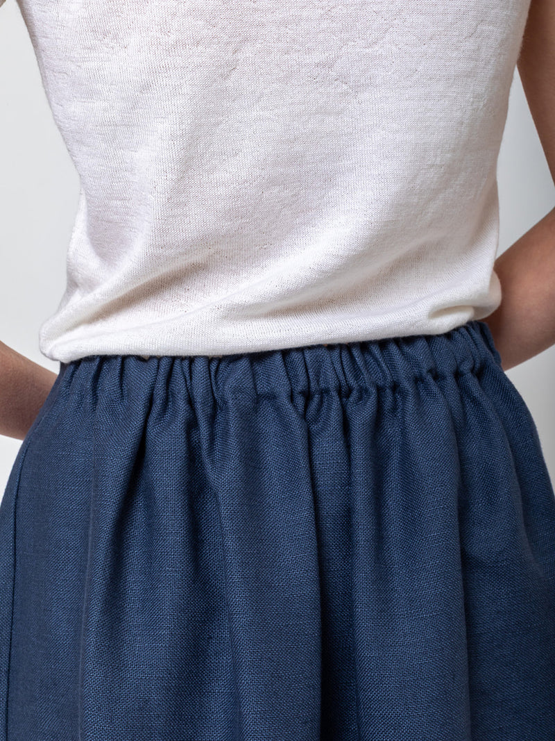 Princesse Skirt - Heavy Linen - Blue