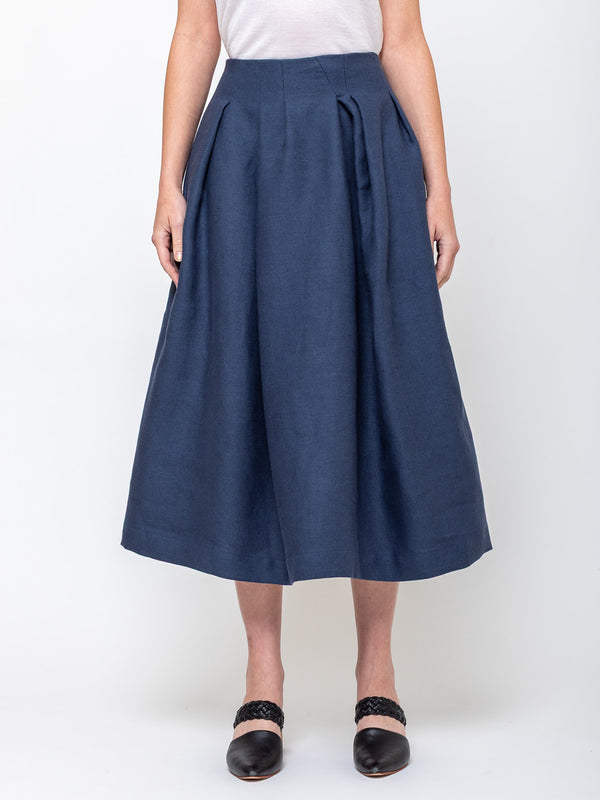 Princesse Skirt - Heavy Linen - Blue