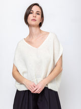 Sleeveless Mohair Sweater - Cream