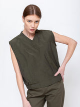 Hache - Over Vest - Khaki - Verdalina