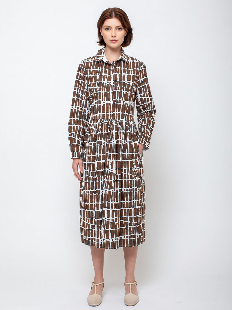 Hannoh Wessel - Demeter Dress - Brown Check - Verdalina