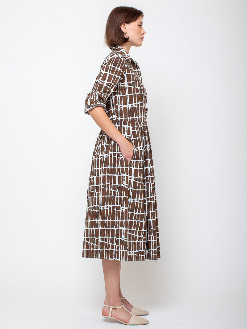 Hannoh Wessel - Demeter Dress - Brown Check - Verdalina