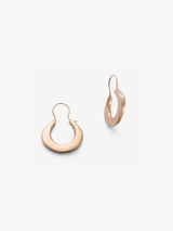 Flat Wide Gold Plated Brass Hoops