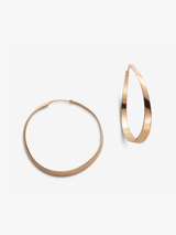 Round Irregular Gold Plated Brass Hoops