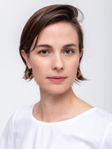 Flat Wide Gold Plated Brass Hoops