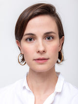 Round Irregular Gold Plated Brass Hoops