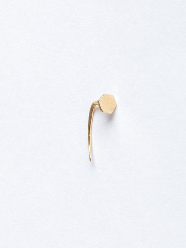 Gabriela Artigas - Hexagon Tusk Earrings - 14k - Verdalina