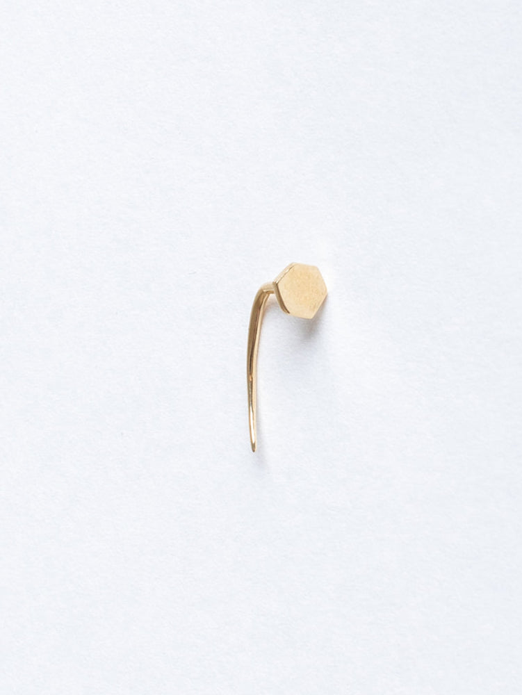 Gabriela Artigas - Hexagon Tusk Earrings - 14k - Verdalina