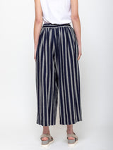 Ichi Antiquites - Stripe Pants - Indigo and Natural - Verdalina
