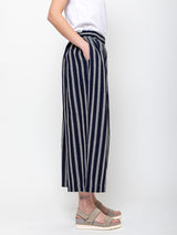 Ichi Antiquites - Stripe Pants - Indigo and Natural - Verdalina