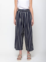 Ichi Antiquites - Stripe Pants - Indigo and Natural - Verdalina
