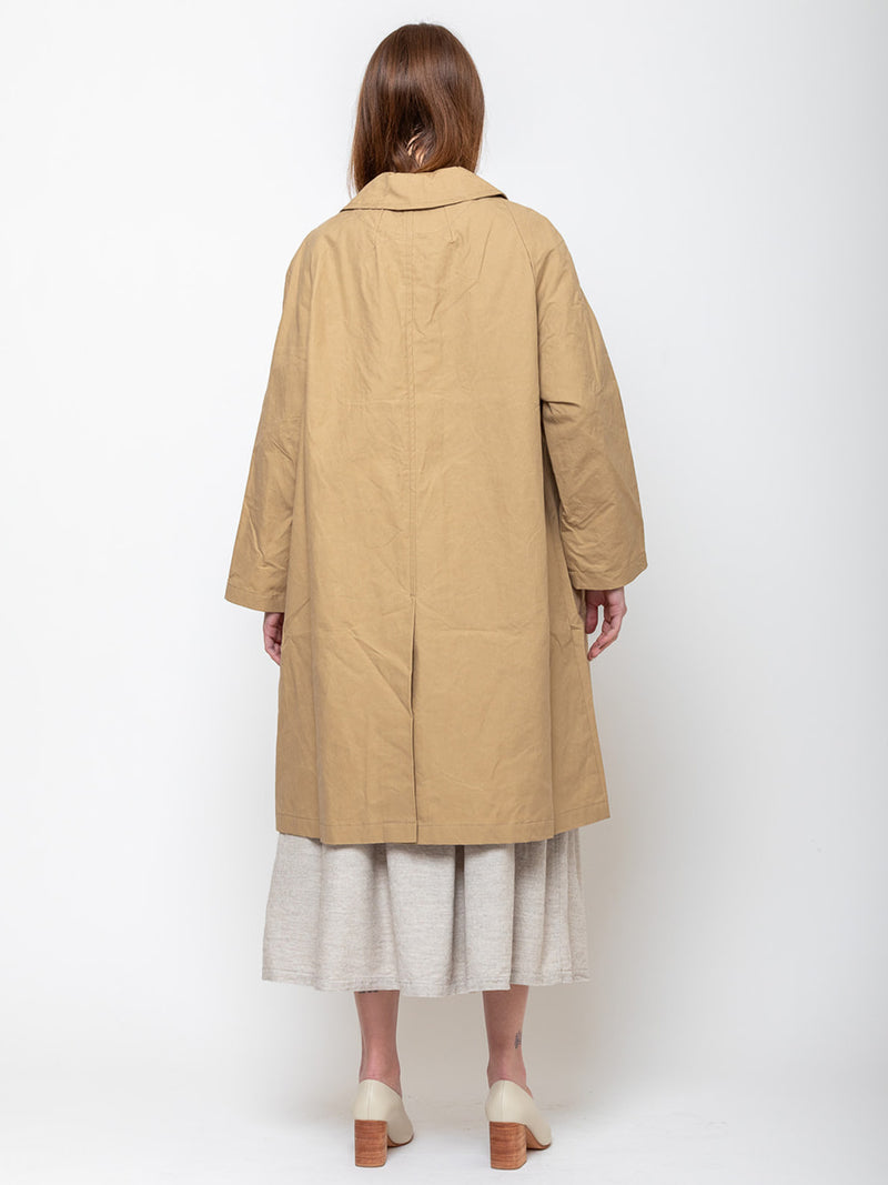 Kate Sheridan - Waxed Cotton Louis Coat - Beige - Verdalina