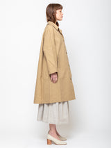 Kate Sheridan - Waxed Cotton Louis Coat - Beige - Verdalina
