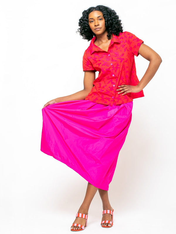Katharina Hovman - Pleated Taffeta Skirt - Verdalina