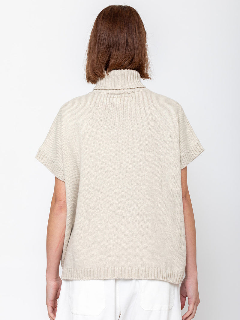 Labo.Art - Brisa Short Sleeve Sweater - Cement - Verdalina