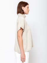 Labo.Art - Brisa Short Sleeve Sweater - Cement - Verdalina
