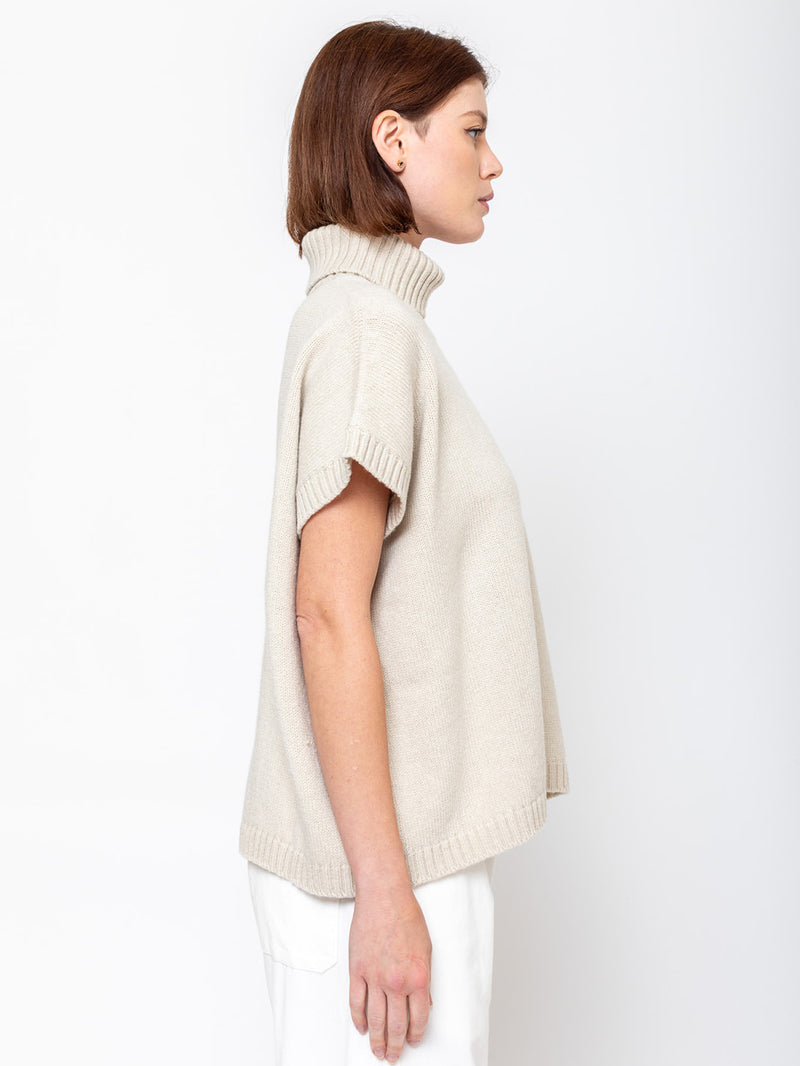 Labo.Art - Brisa Short Sleeve Sweater - Cement - Verdalina