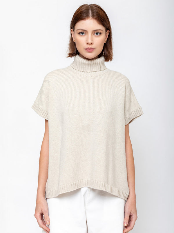 Labo.Art - Brisa Short Sleeve Sweater - Cement - Verdalina