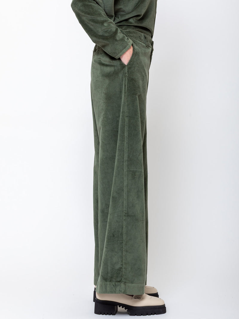 Labo.Art - Pandora Velvet Pants - Forest - Verdalina