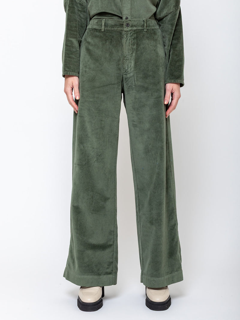 Labo.Art - Pandora Velvet Pants - Forest - Verdalina