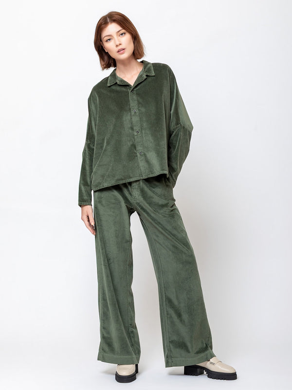 Labo.Art - Pandora Velvet Pants - Forest - Verdalina