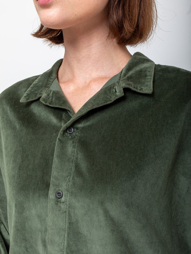 Tina Velvet Shirt - Forest