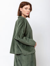 Tina Velvet Shirt - Forest