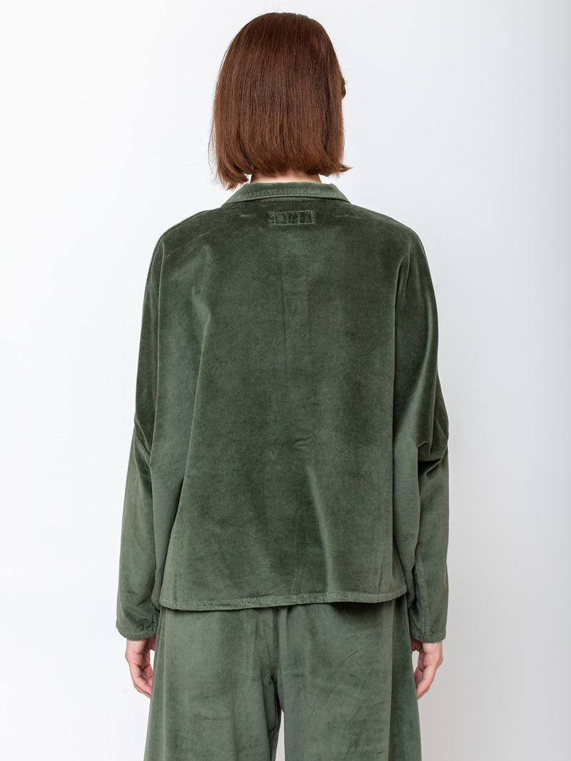Tina Velvet Shirt - Forest