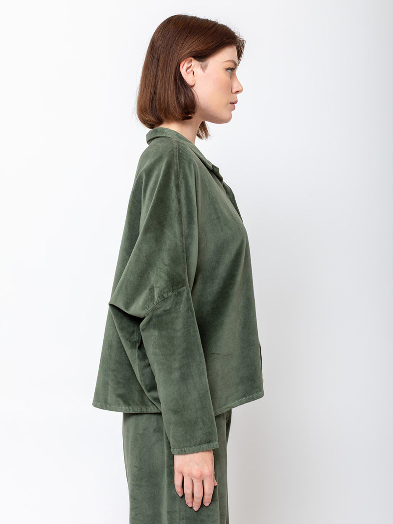 Tina Velvet Shirt - Forest