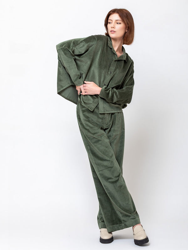 Tina Velvet Shirt - Forest