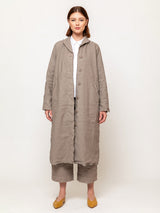 Crinkled Trench Coat - Tortora
