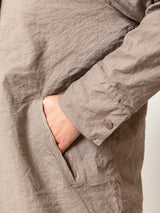 Crinkled Trench Coat - Tortora