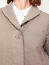 Crinkled Trench Coat - Tortora