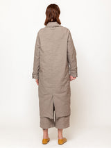 Crinkled Trench Coat - Tortora
