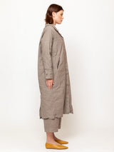 Crinkled Trench Coat - Tortora