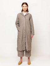 Crinkled Trench Coat - Tortora