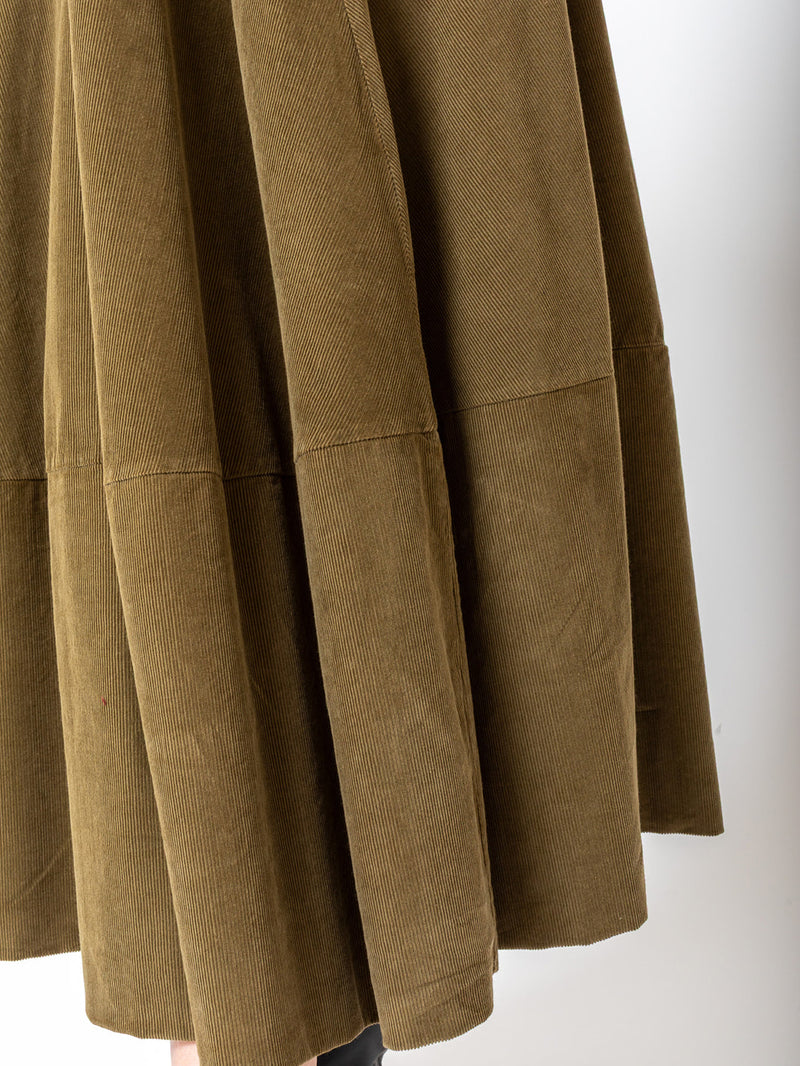 Gea Cotton Needlecord Skirt