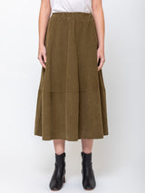 Gea Cotton Needlecord Skirt