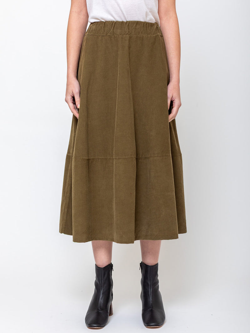 Gea Cotton Needlecord Skirt