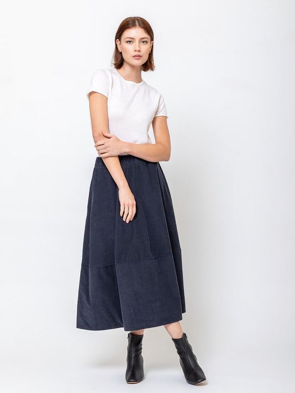 Gea Cotton Needlecord Skirt