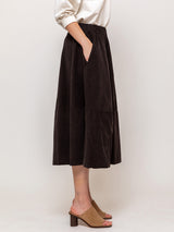Gonna Gea Needlecord Skirt - Cacao